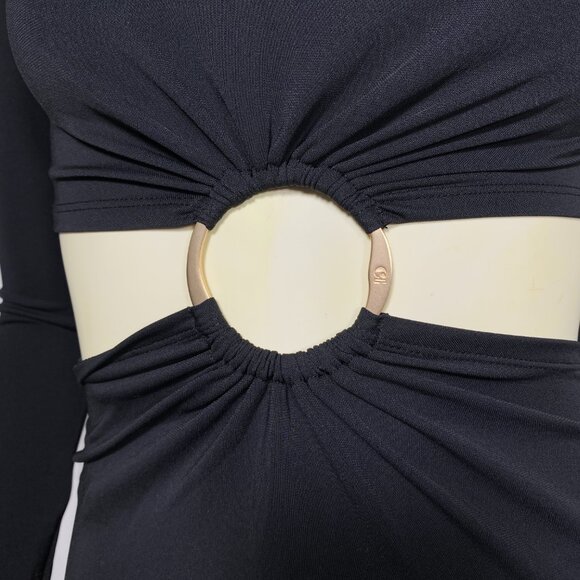 GAP x CULT GAIA Black Jersey Cut-out Maxi Dress - Picture 3 of 9